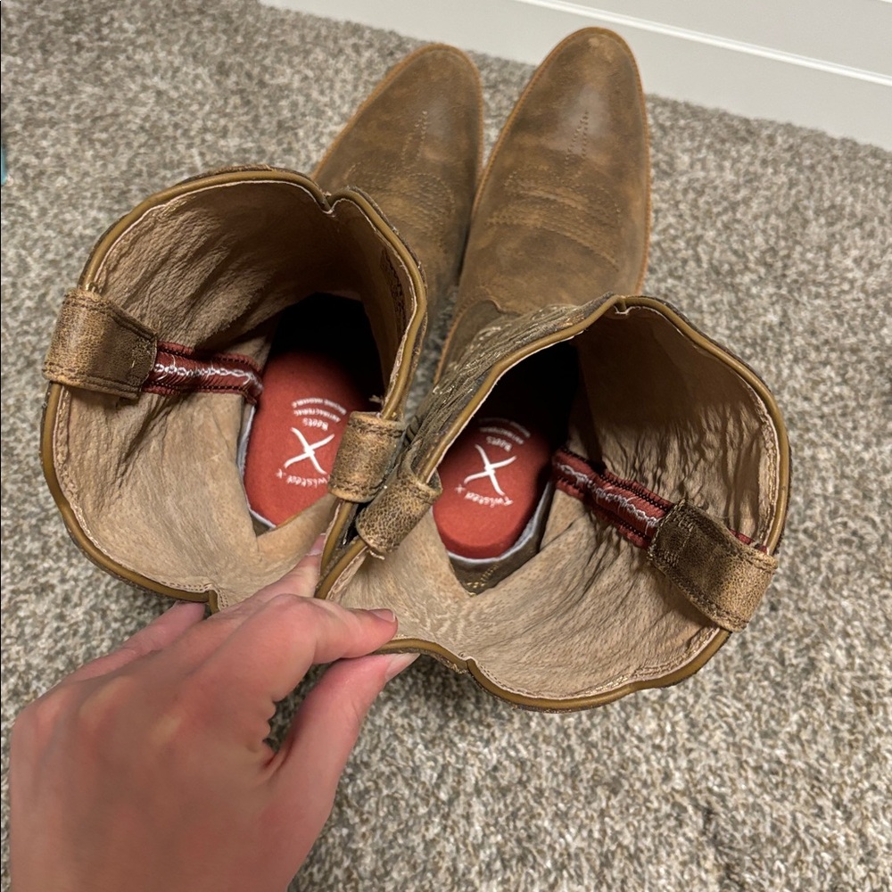 Brown Embroidered Western Boots - image 3